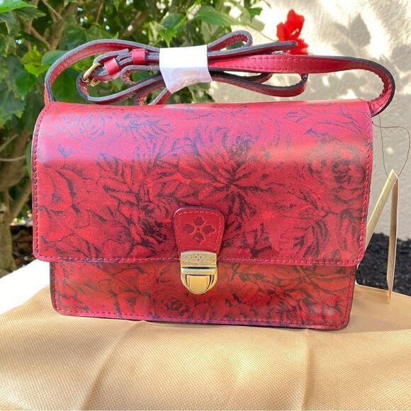 PATRICIA NASH LANZA LEATHER CROSSBODY CLUTCH ETCHED ROSES NWT - Picture 13 of 14